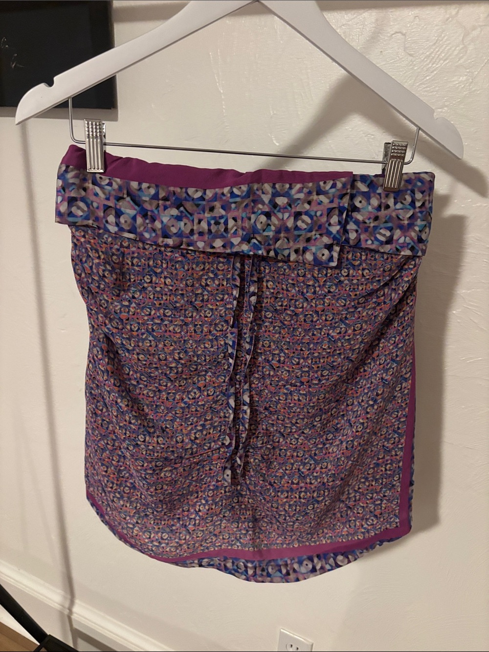 ATEEN Y2K 100% Silk Purple Sleeveless Tube Top - Made in Brazil